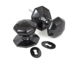 From The Anvil Set Black Large Octagonal Mortice / Rim Knob | 33065