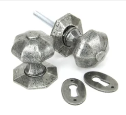 From The Anvil Set Pewter Octagonal Mortice / Rim Knob | 33643