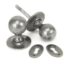 From The Anvil Set Pewter Round Mortice / Rim Knob | 33778