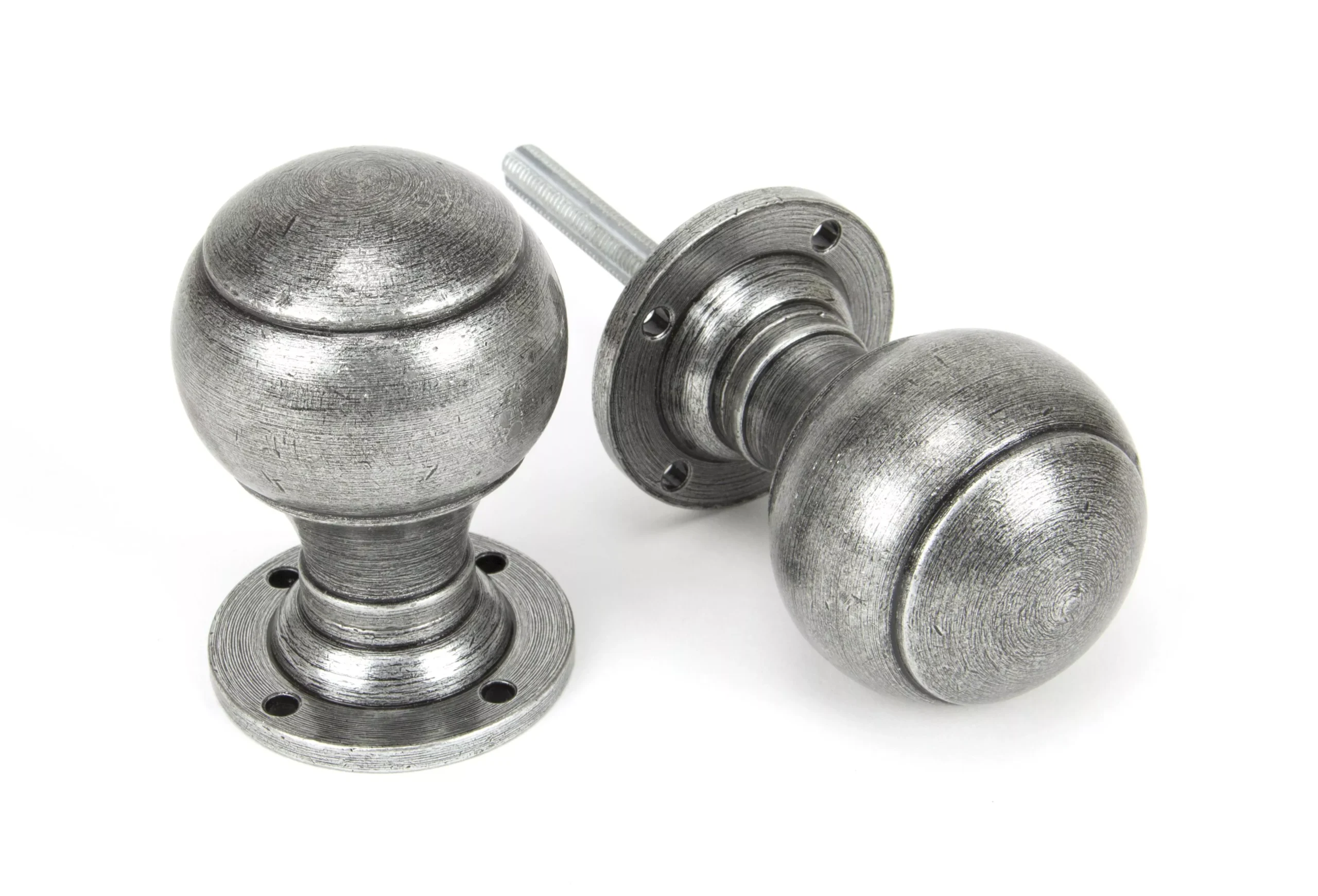 From The Anvil Set Pewter Regency Mortice / Rim Knob Set | 45156