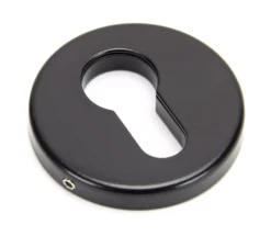 From The Anvil Black Round Regency Concealed Euro Escutcheon | 45466
