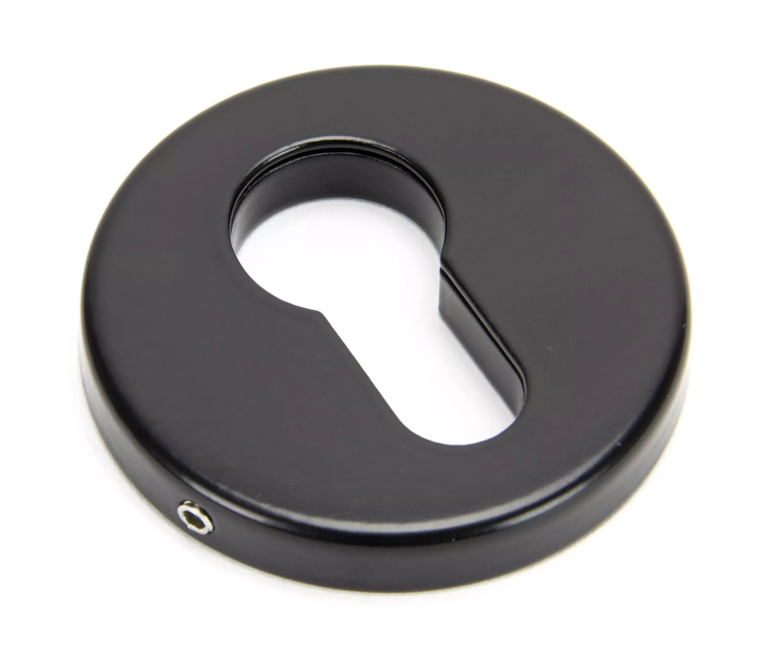 From The Anvil Black Round Regency Concealed Euro Escutcheon | 45466