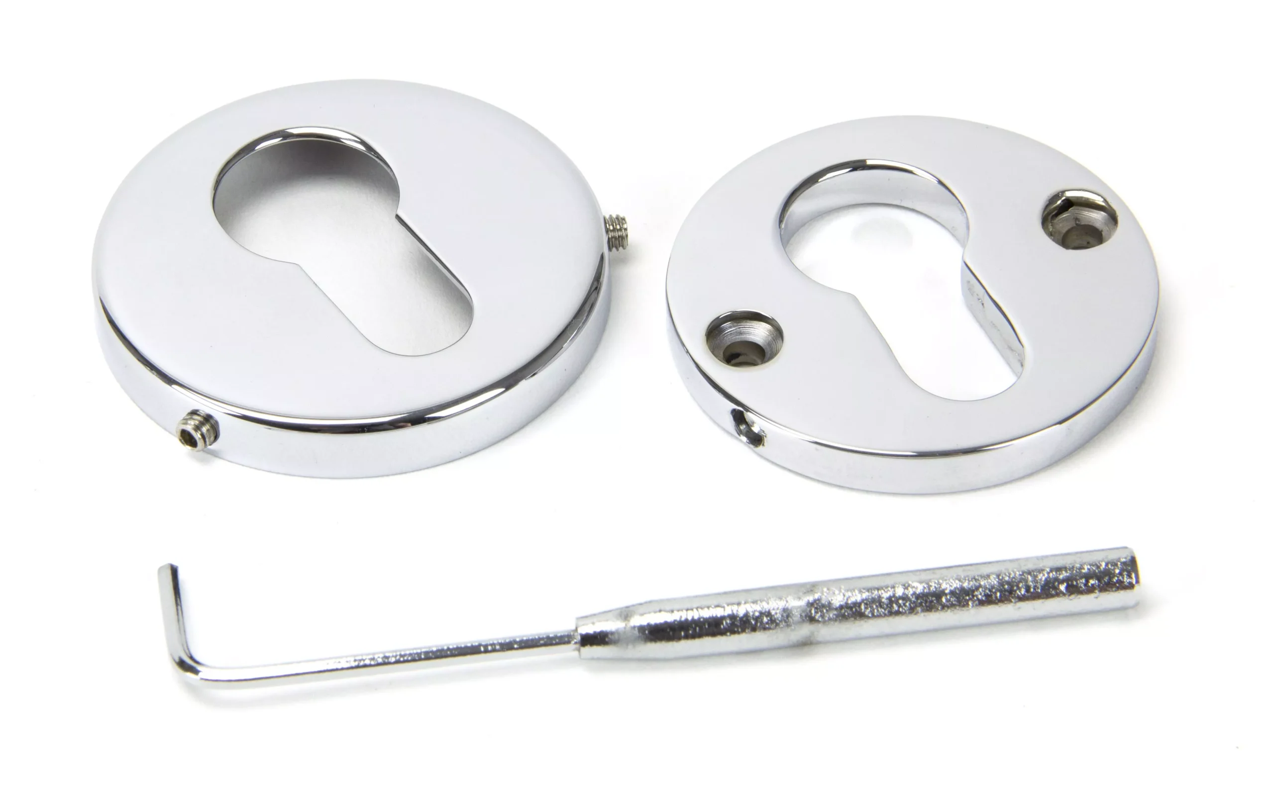From The Anvil Polished Chrome Round Regency Concealed Euro Escutcheon | 45475 - Image 3