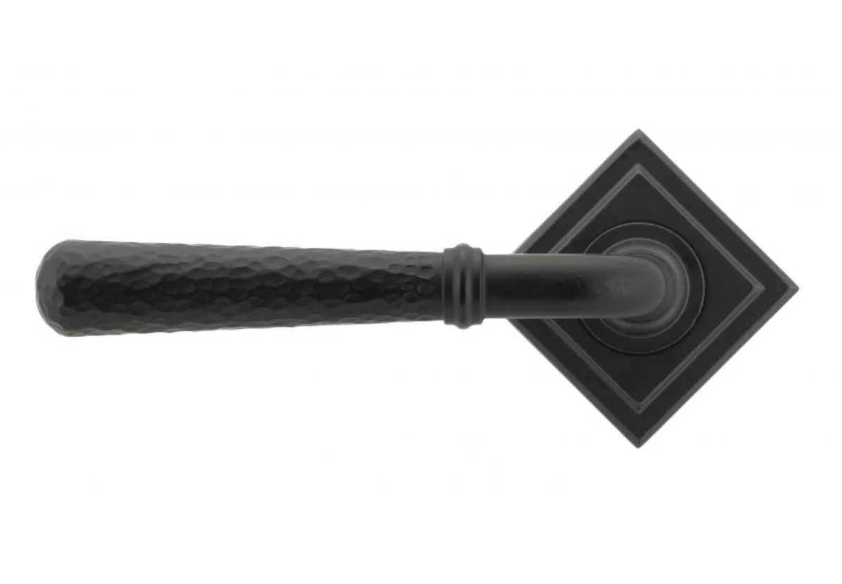 Set Matt Black Hammered Newbury Lever On Square Rose | 45654 - Image 4