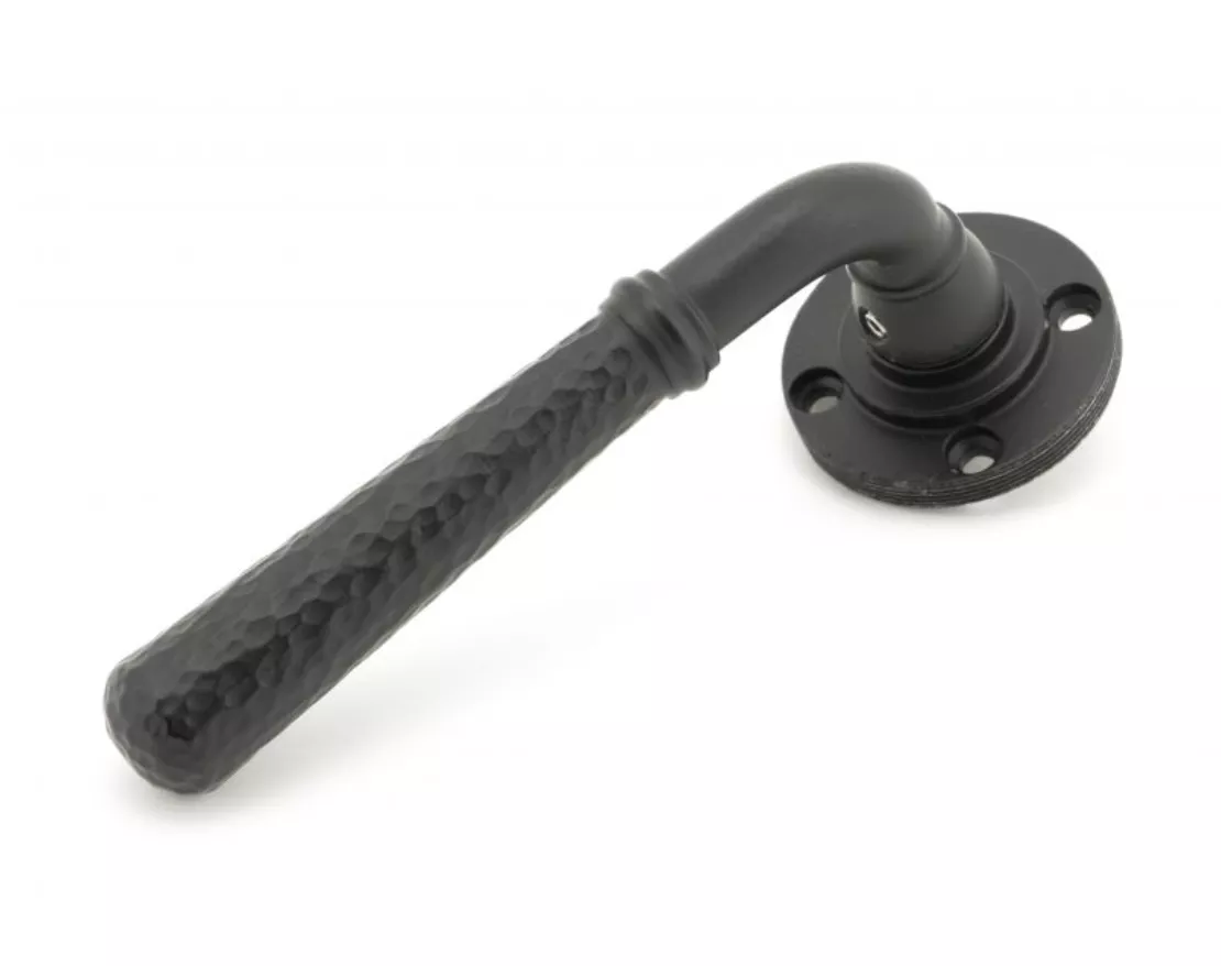 Set Matt Black Hammered Newbury Lever On Square Rose | 45654 - Image 5