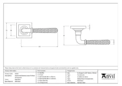 Set Matt Black Hammered Newbury Lever On Square Rose | 45654