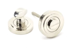 From The Anvil Polished Nickel Bathroom Thumbturn & Snib Release (Art Deco) | 45740