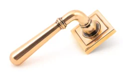 Set Polished Bronze Newbury Lever On Square Rose | 46068 | 50036