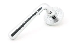 Set Polished Chrome Hammered Newbury Lever On Beehive Rose | 46075 | 50043