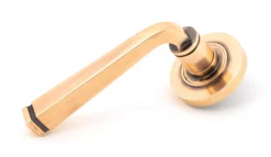 Set Polished Bronze Avon Round Lever On Plain Rose | 46093 | 50061
