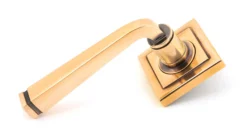Set Polished Bronze Avon Round Lever On Square Rose | 46096 | 50064