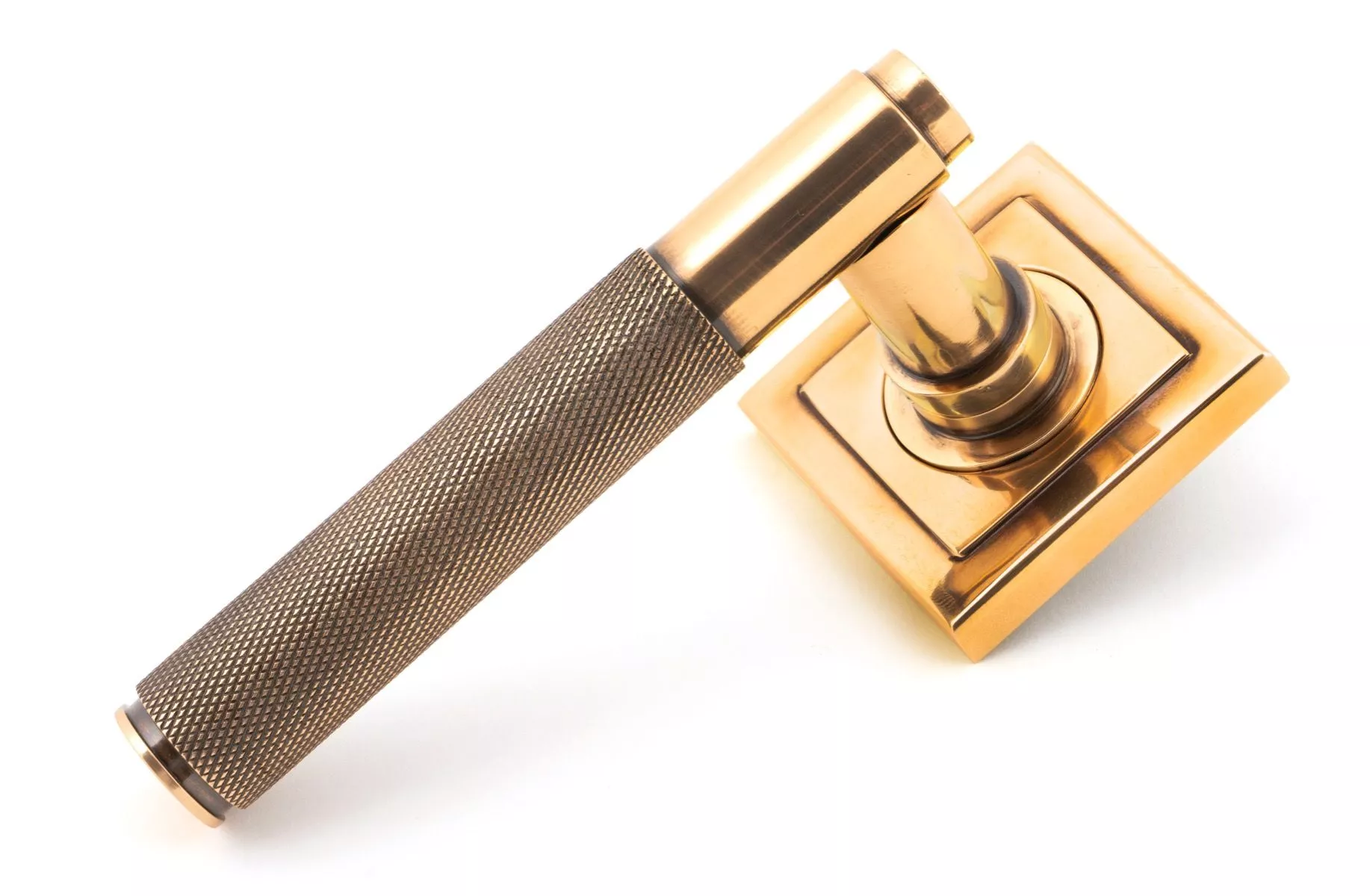 Set Polished Bronze Brompton Lever On Square Rose | 46104 | 50106