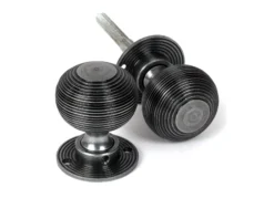 Pewter Heavy Beehive Mortice/Rim Knob Set | 46403
