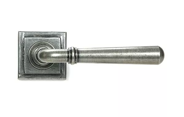 Set Pewter Newbury Lever On Square Rose | 46470 | 51333 - Image 2