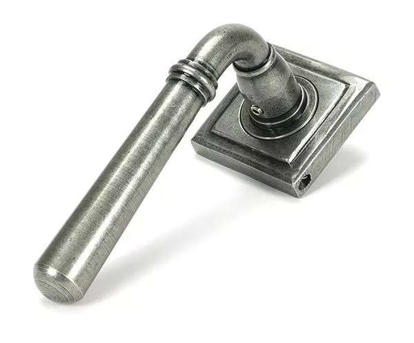 Set Pewter Newbury Lever On Square Rose | 46470 | 51333 - Image 4