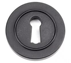 From The Anvil Matt Black Standard Round Plain Rose Escutcheon | 49536