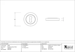 From The Anvil External Beeswax Standard Plain Rose Escutcheon | 45699