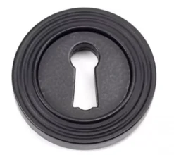 From The Anvil Matt Black Standard Round Beehive Rose Escutcheon | 49538