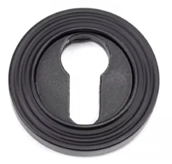 From The Anvil Matt Black Euro Round Beehive Rose Escutcheon | 49542