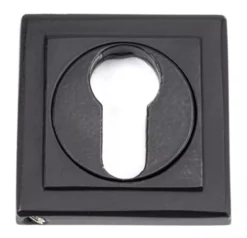 From The Anvil Matt Black Euro Square Rose Escutcheon | 49543