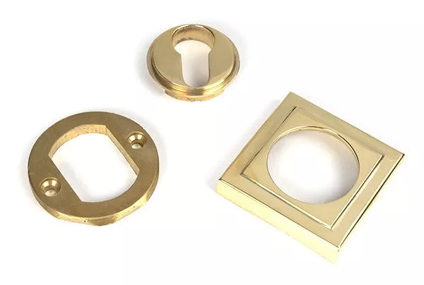 Polished Brass Euro Escutcheon (Square) | 50595 - Image 4