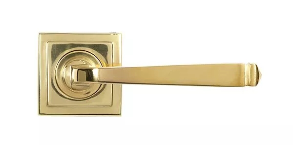 Set Polished Brass Avon Lever On Square Rose | 50602 - 50603 - Image 2
