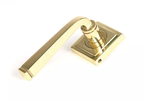 Set Polished Brass Avon Lever On Square Rose | 50602 - 50603 - Image 5