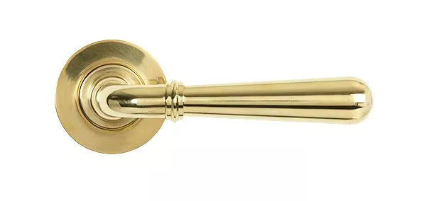 Set Polished Brass Newbury Lever On Plain Rose | 50618 | 50619 - Image 2