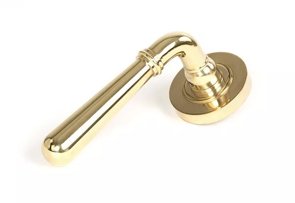 Set Polished Brass Newbury Lever On Plain Rose | 50618 | 50619 - Image 4