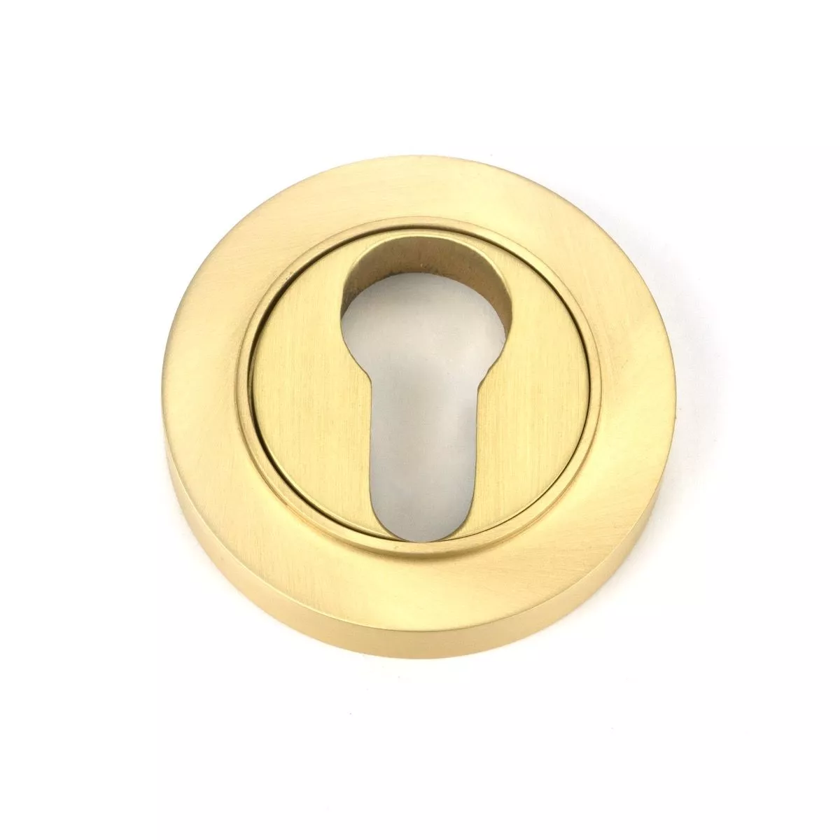 Satin Brass Round Euro Escutcheon (Plain) | 50876