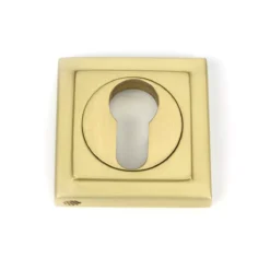 Satin Brass Round Euro Escutcheon (Square) | 50879
