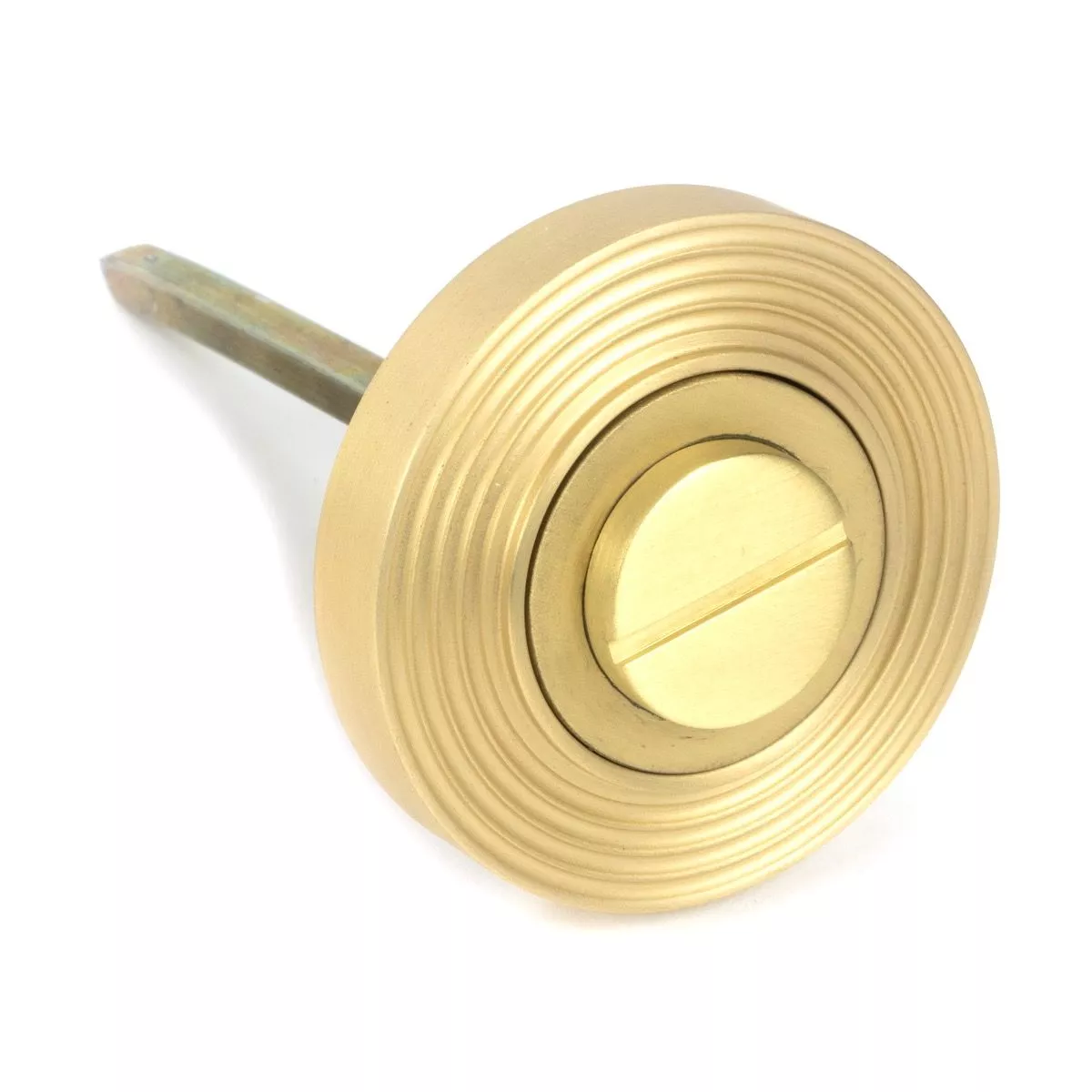 Satin Brass Round Thumbturn Set (Beehive) | 50882 - Image 3