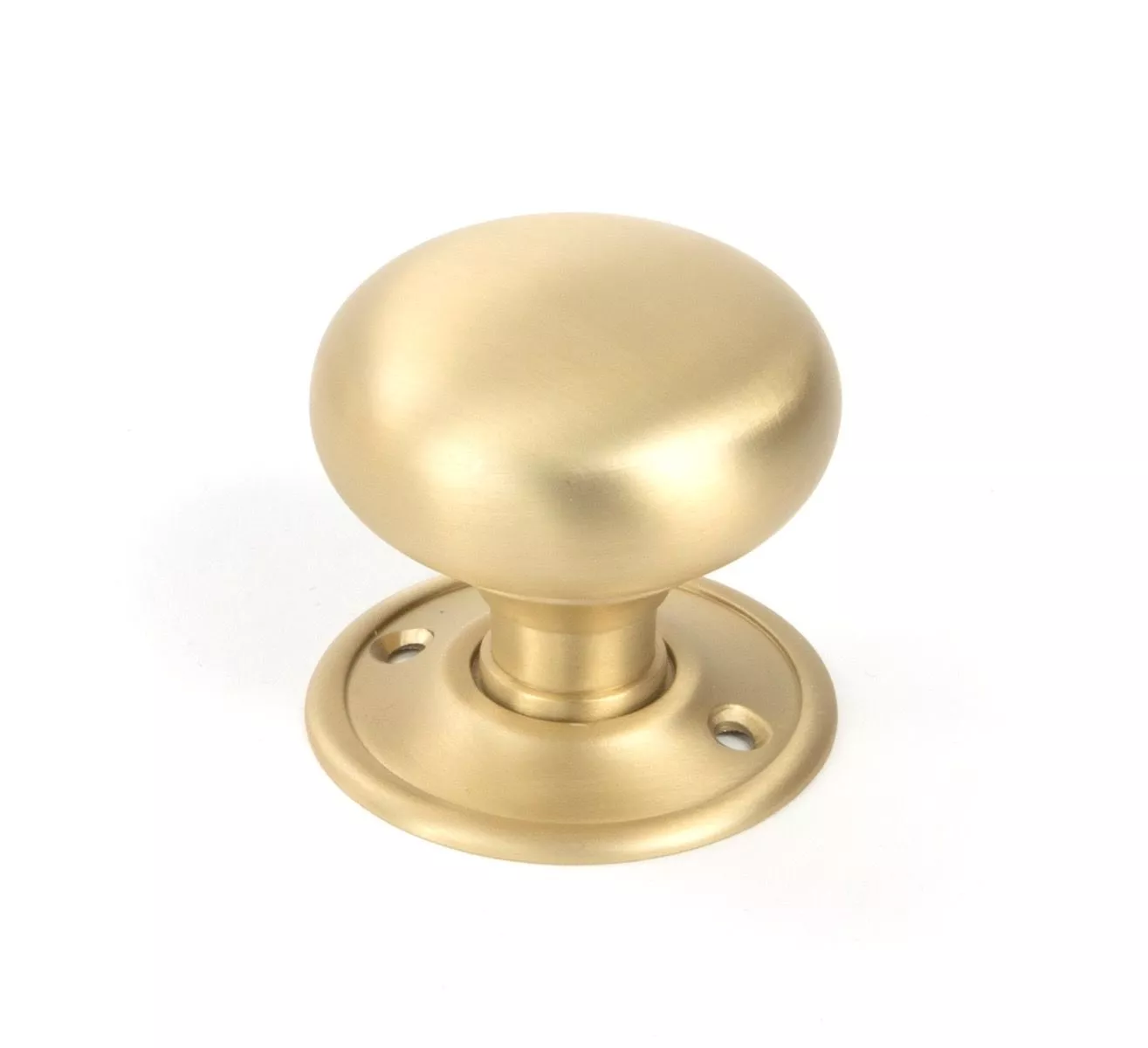 Satin Brass Mushroom Mortice/Rim Knob Set | 50901 - Image 2