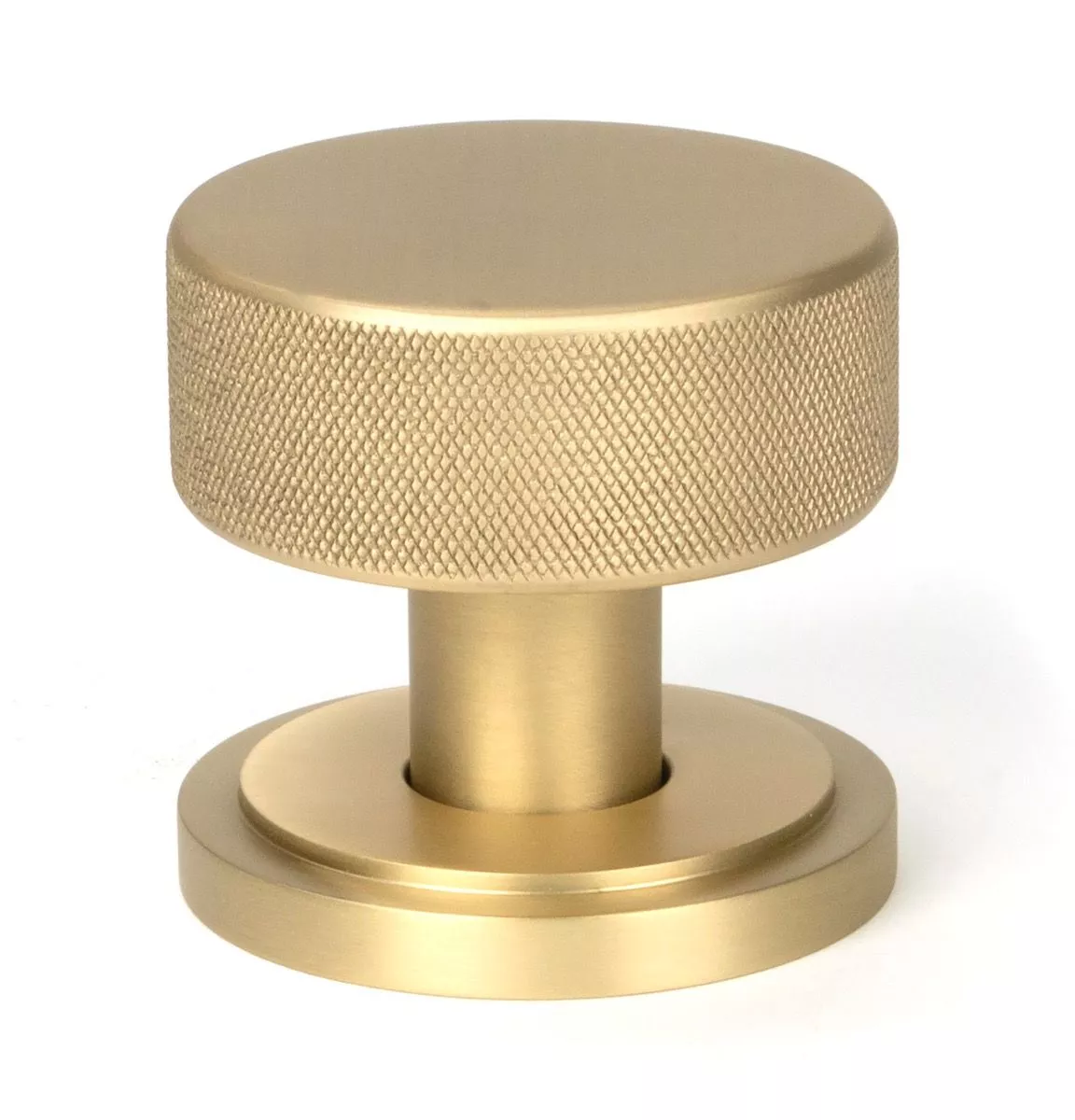 Satin Brass Brompton Mortice/Rim Knob Set (Art Deco) | 50909 - Image 2