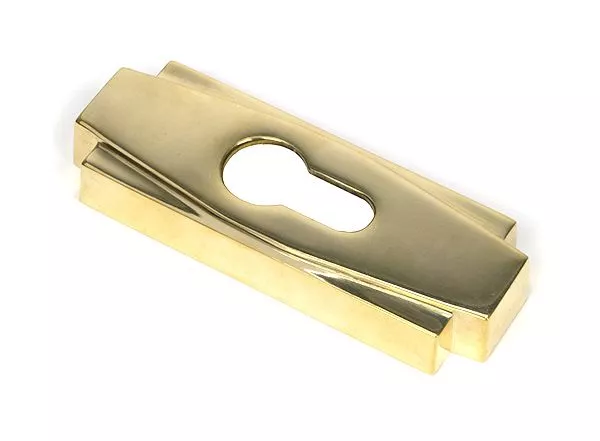 Set Polished Brass Art Deco Euro Escutcheon | 51197 - Image 2