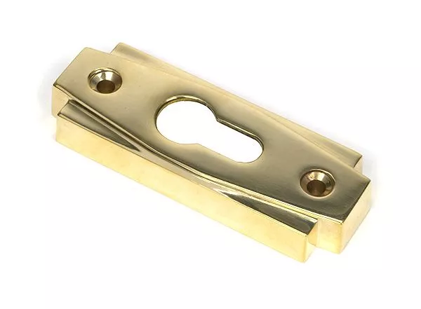 Set Polished Brass Art Deco Euro Escutcheon | 51197 - Image 6