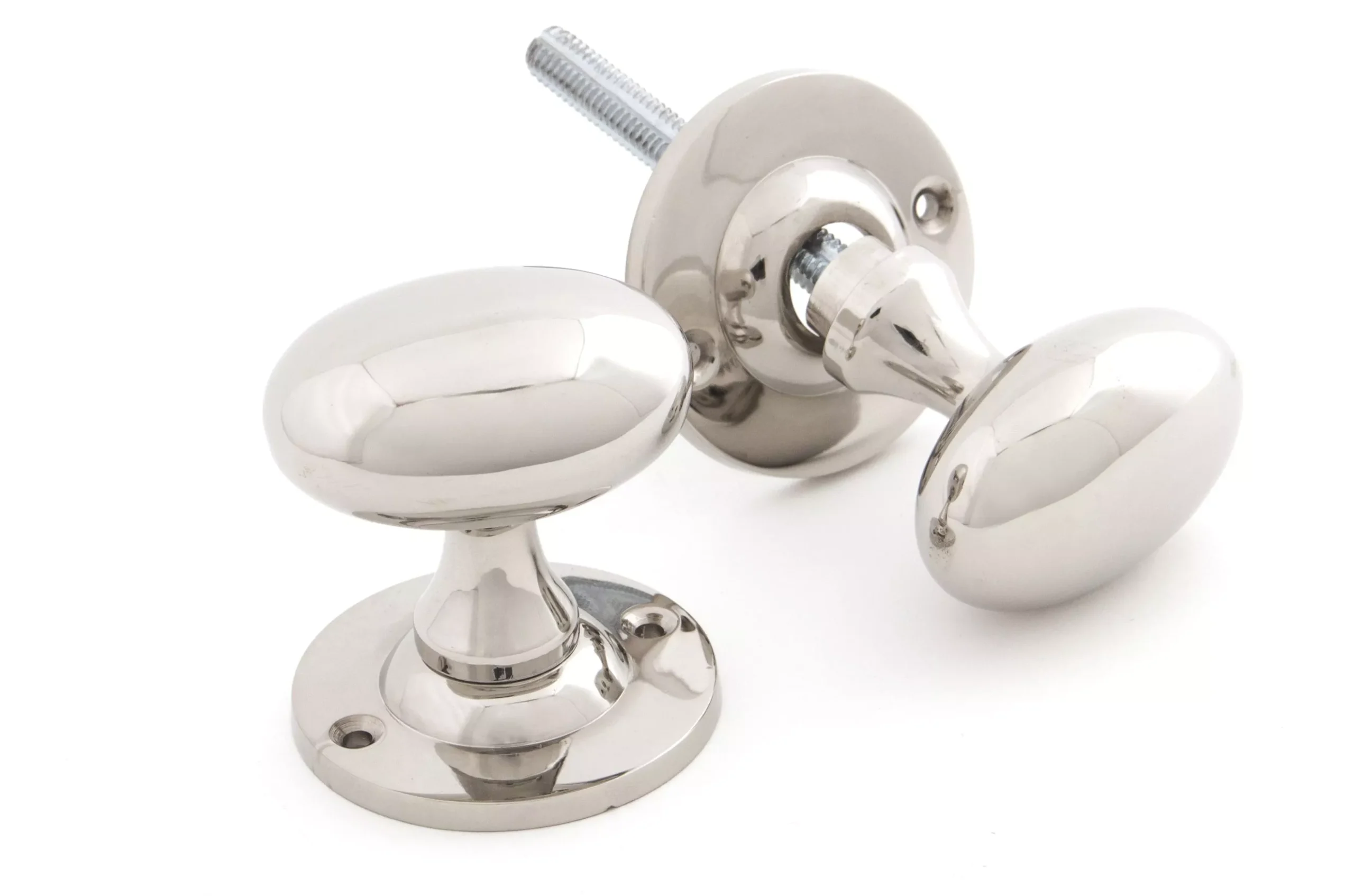 From The Anvil Set Polished Nickel Oval Mortice / Rim Knob | 83629
