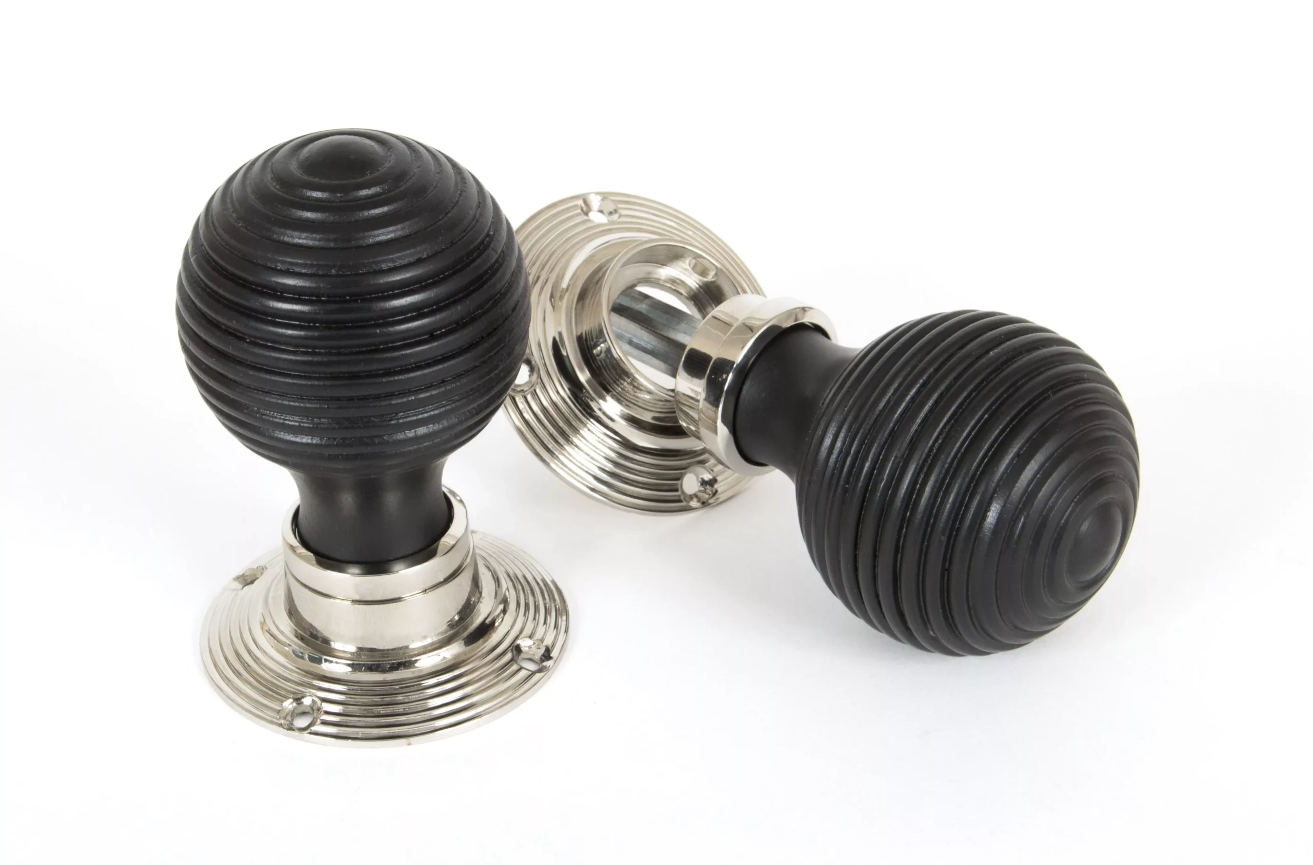 From The Anvil 54mm Ebony & Nickel Beehive Mortice / Rim Knob | 83834