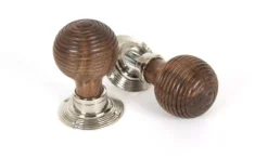From The Anvil 54mm Rosewood & Nickel Beehive Mortice / Rim Knob | 83635