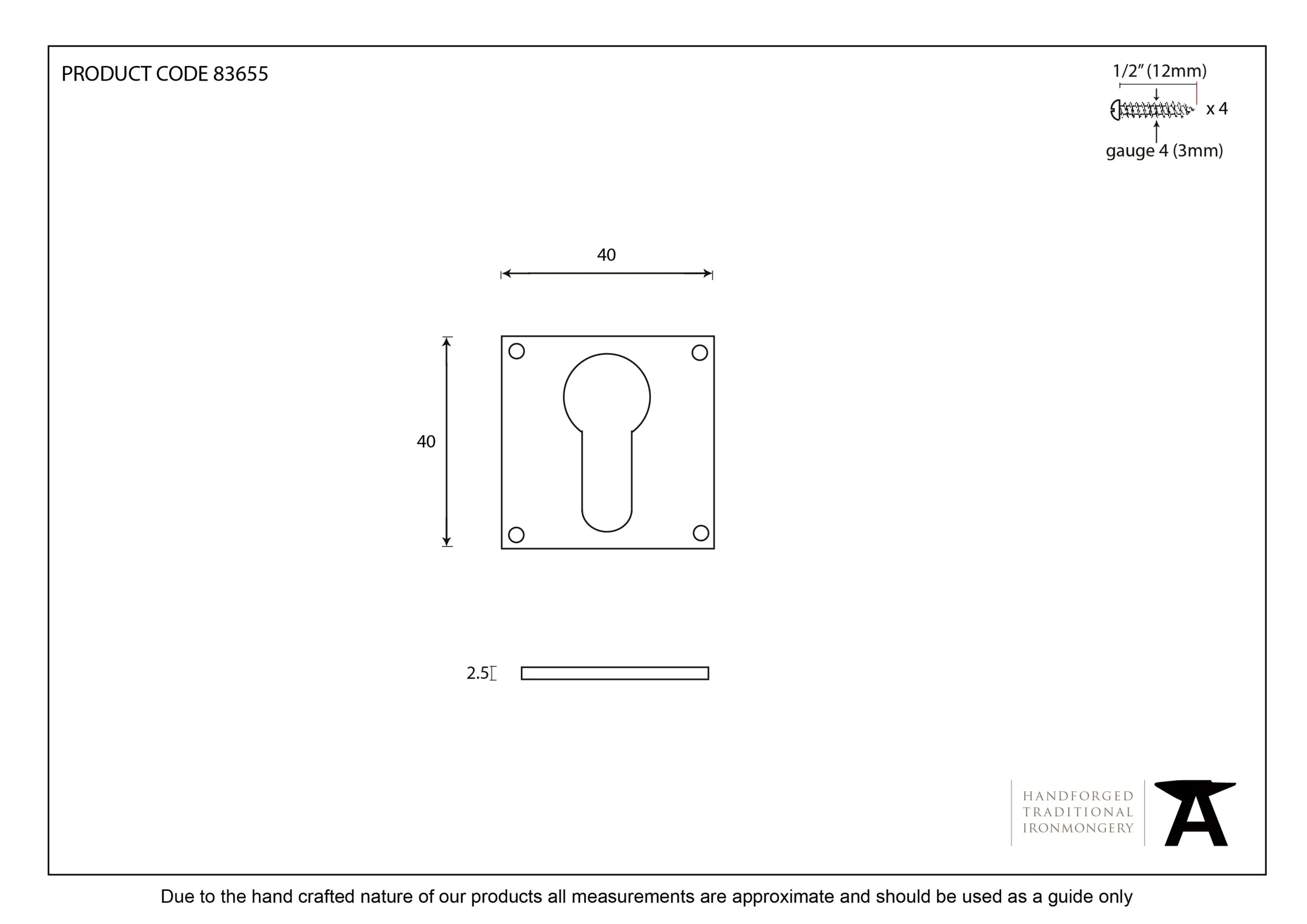 From The Anvil External Beeswax Avon Euro Escutcheon | 91488 - Image 2