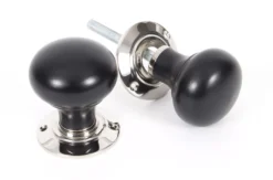 From The Anvil Set Nickel Ebony Bun Mortice / Rim Knob | 83838