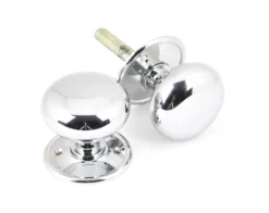 From The Anvil Set Polished Chrome Mushroom Mortice / Rim Knob | 91532