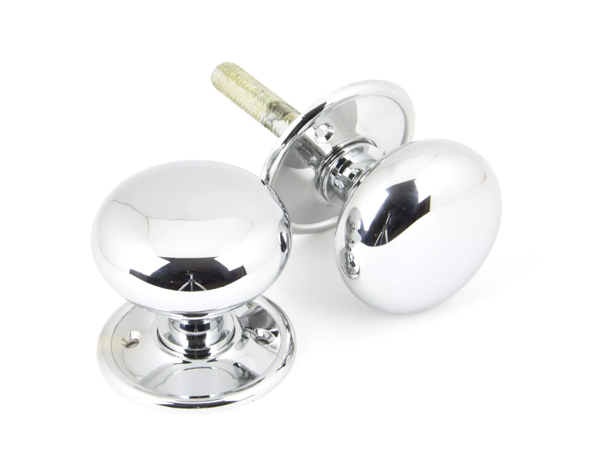 From The Anvil Set Polished Chrome Mushroom Mortice / Rim Knob | 91532