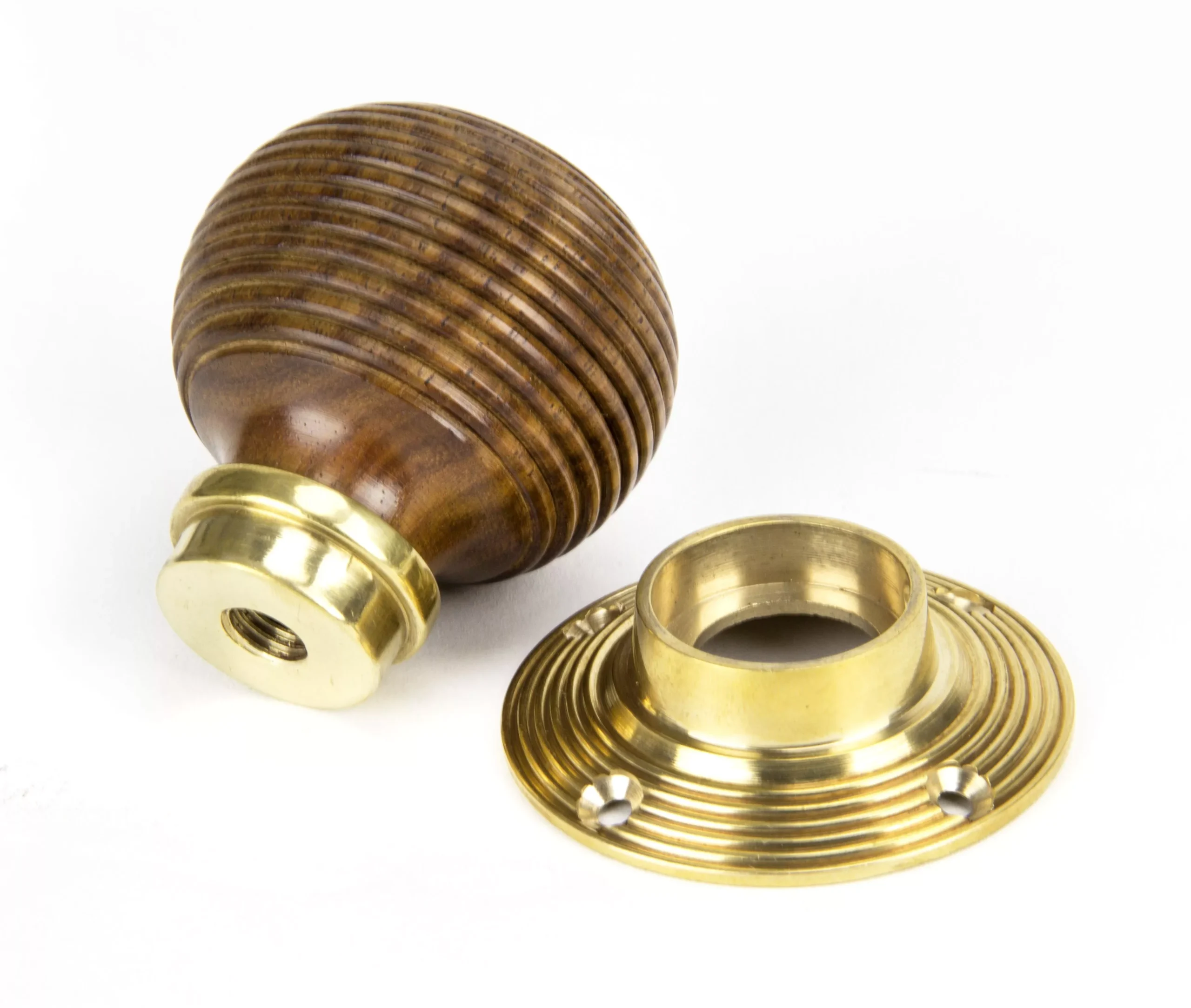 From The Anvil Set Rosewood & Brass Cottage Mortice / Rim Knob | 91792 - Image 2