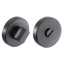 Set Matte Black Bathroom Turn & Emergency Release | A9010BL