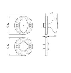 Polished Brass Oval Snib Turn And Release | AQ133PB