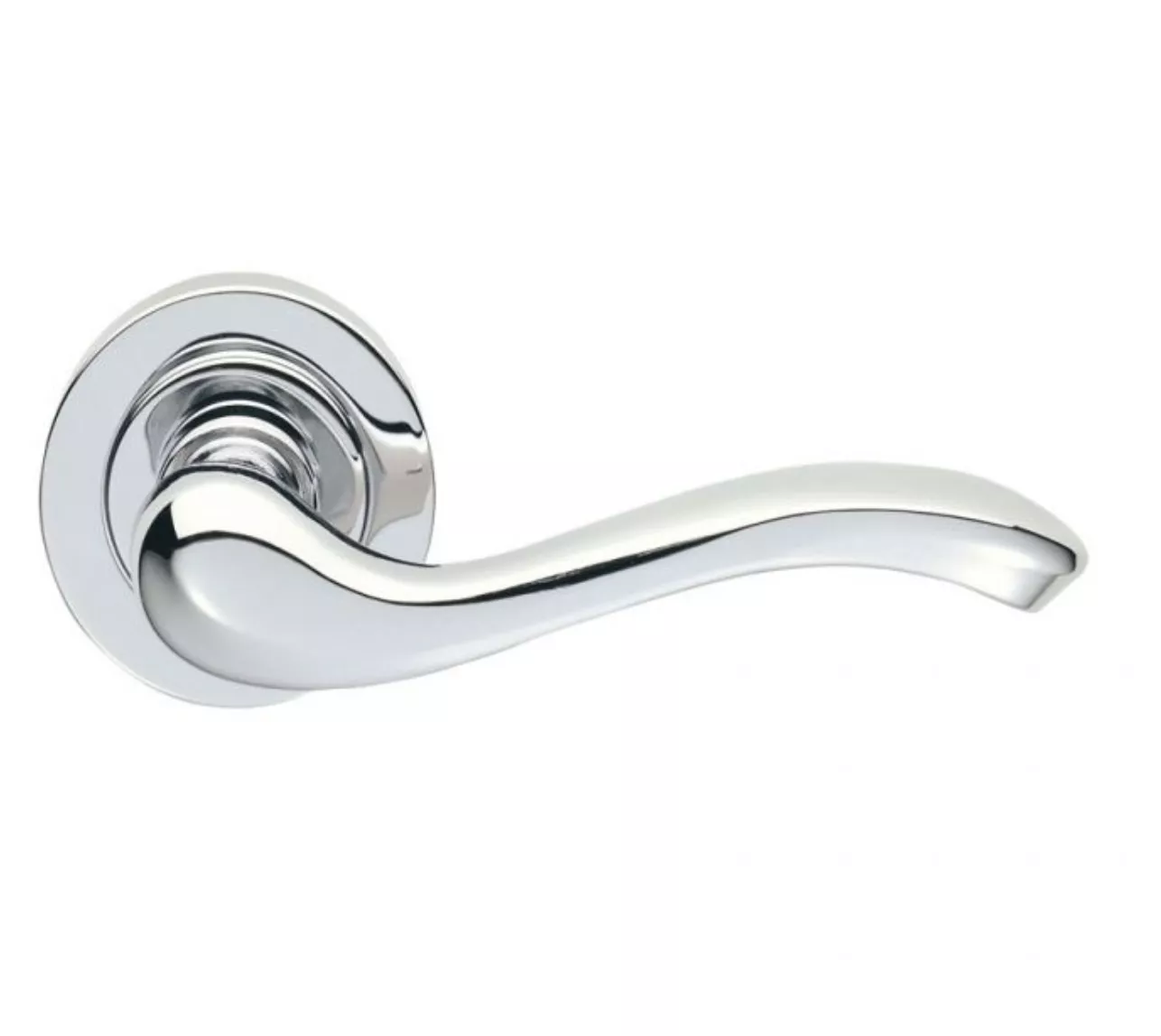 CARLISLE Set Manital Polished Chrome Apollo Lever Furniture On Rose | AQ3CP