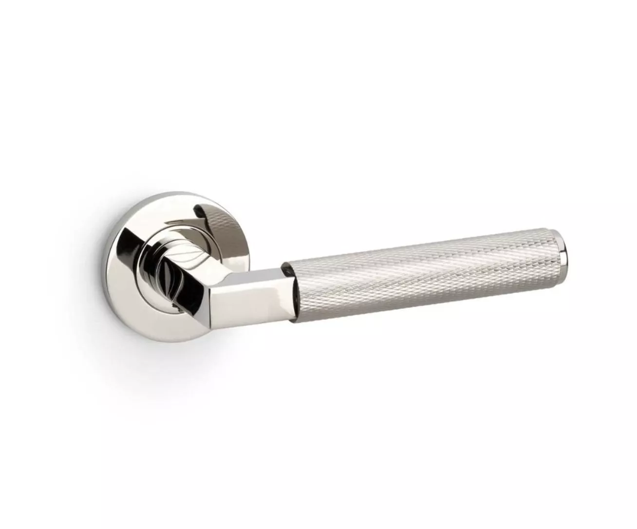 Alexander & Wilks Polished Nickel PVD Hurricane Knurled Lever On Rose | AW200PNPVD - Image 2