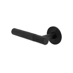Pair Knurled Lever Handle On Rose Satin Vapour Black | CH980.SVB