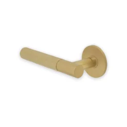 Pair Knurled Lever Handle On Rose Satin Vapour Gold | CH980.SVG